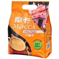摩卡白咖啡3合1隨身包36g(15包)/袋【康鄰超市】