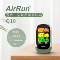 AirRun Q10 五合一空氣品質偵測器(2025年 Type C版)