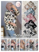 BISA COD Kemeja Rayon Dewasa Motif Bunga Warna Menarik Meriaa Blus Viscose