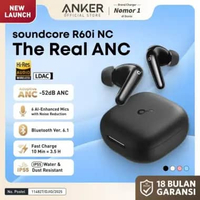 Soundcore R60i NC (R50i NC Upgrade) by Anker, Real-Time Adaptive Noise Cancellation, Hi-Res Sound, A