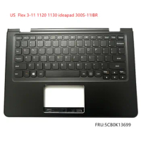 New Original For Flex 3-11 1120 1130 ideapad 300S-11IBR Palmrest Upper Case Keyboard Bezel Cover US 5CB0K13699