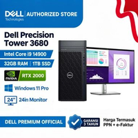 Dell Precision 3680 Tower - PC Workstation Intel i9-14900 32GB DDR5 RTX 2000 16GB 1TB+2TB W11 Pro de