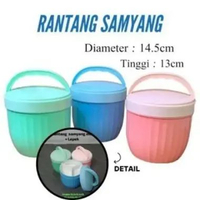 rantang samyang plastik sekat samir bulat hajatan warna/rantang plastik+lepek warna Warna
