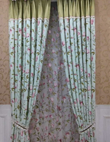韓式田園風粉色花朵窗簾布藝飄窗窗簾臥室窗簾成品特價