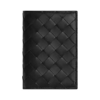 Bottega Veneta Intrecciato Medium Bi-Fold Wallet With L-Zip Black Black