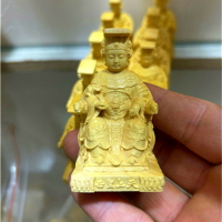 黃楊木雕媽祖雕像湄洲天上圣母娘娘神像天后圣母佛像家用裝飾擺件