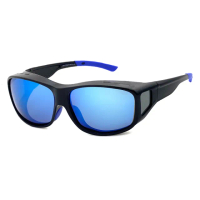 【SUNS】台灣製偏光太陽眼鏡 藍水銀 墨鏡 抗UV400/可套鏡(防眩光/遮陽)