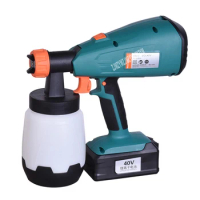 SGL40V Electric Spray Gun 40V Lithium Rechargeable Spray Paint Machine Handheld Latex Paint Spraying Machine 900ml/min 1000ml