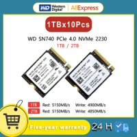 Western Digital WD SN740 1TB 2TB M.2 SSD 2230 NVMe PCIe Gen 4x4 SSD For Microsoft Surface ProX Steam Deck ROG ally