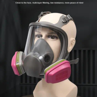 Filter Type Gas and Dust Proof Mask Organic Vapor Filter Box Filter Cotton Chlorine Gas Protection Full Face
