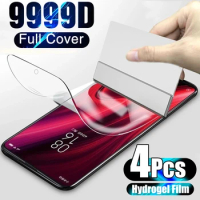 4PCS Full Cover Hydrogel Film For Redmi Note 10 9 8 7 Pro 9A 9T Film For Xiaomi Redmi Note 10 11 Pro 9S 11S 11T Screen Protector