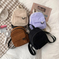 Giten HC026 Corduroy Mini Backpack Line Tas Ransel Wanita Mini Style Ransel Sekolah Perempuan Tas Ca
