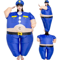 搞笑卡通人偶服裝搞怪胖子玩偶道具宣傳活動小交警察裝扮充氣衣服 文藝男女