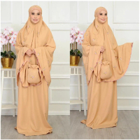 Hot Sale, telekung travel free bag pouch bag cotton silk polyster mukena