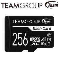 【Team 十銓】256GB DASH microSDXC TF UHS-I U3 V30 A1 C10 記憶卡(行車紀錄器專用)