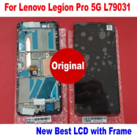 New AMOLED LCD Display Touch Screen Digitizer Assembly Sensor + Frame For Lenovo Legion Pro 5G Gaming Phone Pantalla