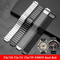 For Men's TIMEX T2N720 T2N721 TW2R55500 T2N739 Garmin Soild Stainless Steel Watchband Watch Strap 24*16mm Lug End Metal Bracelet