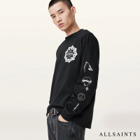 【ALLSAINTS】ORBITAL 寬鬆塗鴉長袖T恤 M021PC(寬鬆版型)
