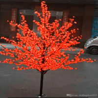 2m 6.5ft Height Outdoor Artificial Christmas Tree LED Cherry Blossom Tree Light 1150pcs LEDs Straight Tree Trunk Free Shipping