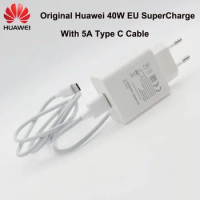 Huawei P40 Pro charger 40W EU Adapter Original SuperCharge USB 5A Type Cable For Huawei P40 P30 P20 Pro MATE 20 PRO Mate30 honor