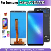 6.0" Super AMOLED For Samsung Galaxy A7 2018 A750 LCD Display Touch Screen Replacement For Samsung SM-A750F Digitizer Assembly
