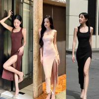 KANYA - SIGNATURE DRESS เดรสไหมพรม ผ่าข้าง