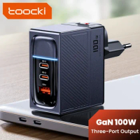Toocki 100W GaN USB Charger Type C Quick Charge 4.0 Type C PD Fast Phone Charger For iPhone 14 13 Samsung Xiaomi Macbook Tablet