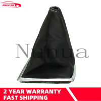 Black Leather Car Gear Shift Stick Gaiter Boot Dust Cover Handbrake For Ford for focus 2005 2006 2007 2008 2009 2010 2011 2012