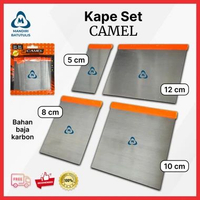 Kape Set 4 Pcs CAMEL Original Baja Karbon Lentur / Scraper Plamir Dempul Tembok Multifungsi Ukuran 5