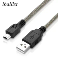 lballist Mini 5Pin USB Cable USB 2.0 Type A Male to Mini 5P Male Foil+Braided Shielded 1.5m 3m 5m
