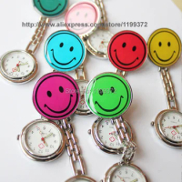 DHL Free shipping 500pcs/lot lovely personality smile nurse watch nurse brooch quartz watch matal pocket watches