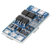 HX-2S-JH20 BMS 2S 10A 7.4V 18650 lithium battery protection board 8.4V balanced function overcharged protection Good