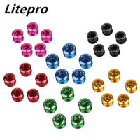 LP Litepro 5 Pcs/set Bike Crankset Bolts Chainring Bike Bolts For Mountain Bike Colorful Screw Disc bike bicycle