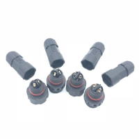M19 2Pin 3Pin Connector IP68 Waterproof Connector Plug Socket Male Female 2 3 4 5 6 7 8 9 10 Pin Cable Connectors for Led Light