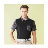 【Jack Nicklaus 金熊】GOLF男款吸濕排汗彈性口袋POLO衫/高爾夫球衫(黑色)