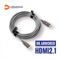 3m 5m 10m 20m Armored Fiber Optic HDMI2.1 AOC Cable 48Gbps 8K HDMI HDR 10 Gigabit For Event LED Display Screen Long Distance