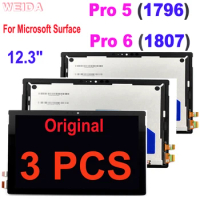 3 PCS Original For Microsoft Surface Pro 5 1796 Pro 6 1807 LCD Display Touch Digitizer Assembly For Surface Pro5 Pro6 LP123WQ1