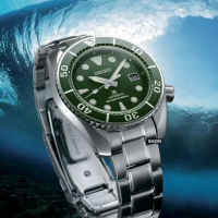 【SEIKO 精工】PROSPEX潛水系列機械錶 鮑魚殼造型綠面45㎜款 SK004(SPB103J1/6R35-00A0G)
