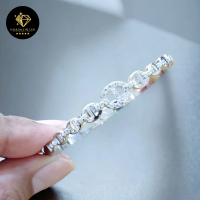gelang Bangkok dewasa perak/silver 925 lapis emas putih Gq