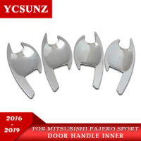 2016-2019 For Mitsubishi Pajero Sport Accessories chrome door handle inserts For Mitsubishi Montero Pajero Sport 2019 Ycsunz