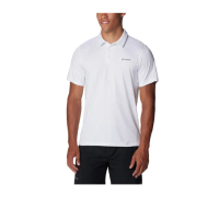 【Columbia 哥倫比亞】男款-防曬UPF50快排短袖POLO衫-白色(UAE29330WT/JS)