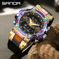 SANDA Men Digital Watch G Style Sports Waterproof Stopwatch Military Premium Watches Magic Color Cool Luxury Wrist watch Relojes