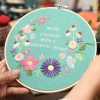 歐式立體繡刺繡diy手工自繡制作繡品禮物簡單繡 戳戳繡蘇繡初學者