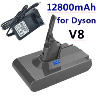 100% Original Dyson V8 12800mAh 21.6V Battery For Dyson V8 Absolute/Fluffy/Animal Li-Ion Vacuum Cleaner Rechargeable Battery