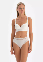 DAGİ Off White Maternity Soft Bra, Regular, Non-Padded, Non-wired, Underwear for Women