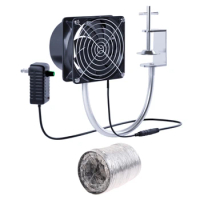 K1KA 12V Solder Smoke Absorber Fan with Airflows Adjustment and Ducted Exhaust
