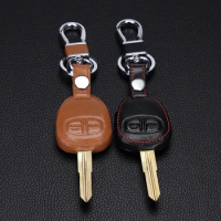 New design Genuine Leather cover wallet key remote case For Mitsubishi outlander ASX colt LANCER Grandis Pajero sport 2 buttons