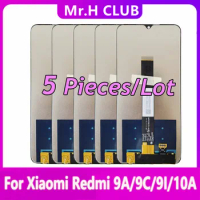 5PCS For Redmi 10A LCD For Xiaomi Redmi 9A 9i Touch Screen Digitizer Assembly Replacement For Xiaomi Redmi 9C Display