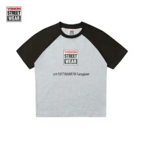 VISION STREET WEAR Men's and Women's Children's Short-sleeved T-shirt BOX Logo Printed Children's Clothing 23 Summer New