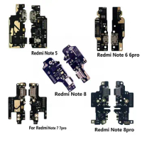 New Microphone Module+USB Charging Port Board Flex Cable Connector Parts For Xiaomi Redmi Note 5 6 7 8 9 Pro Replacement